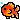 A small orange fish swimming