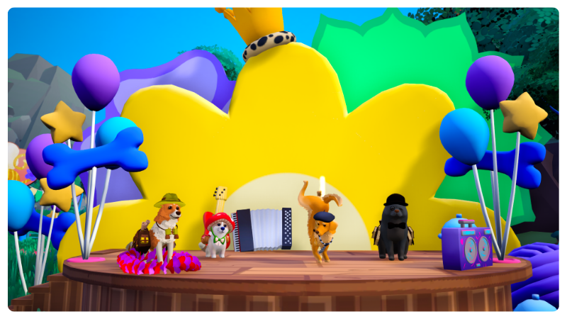 Screenshot of the CozyCo girls as dogs in Sheepherds!