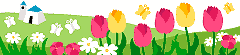A Dutch tulip field footer.